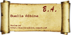 Buella Albina névjegykártya